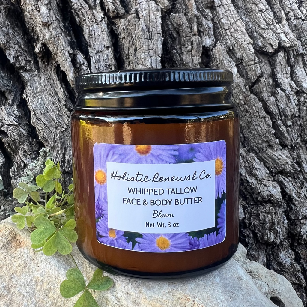 BLOOM ~ Whipped Tallow Face & Body Butter, 3oz